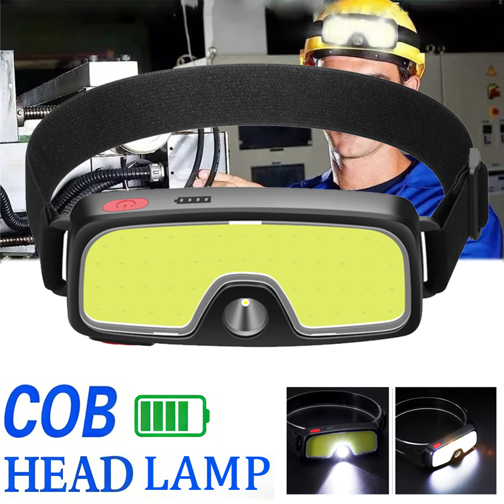 Outdoor Adventures - Lampu Depan COB Kuat Tipe-c/USB Senter