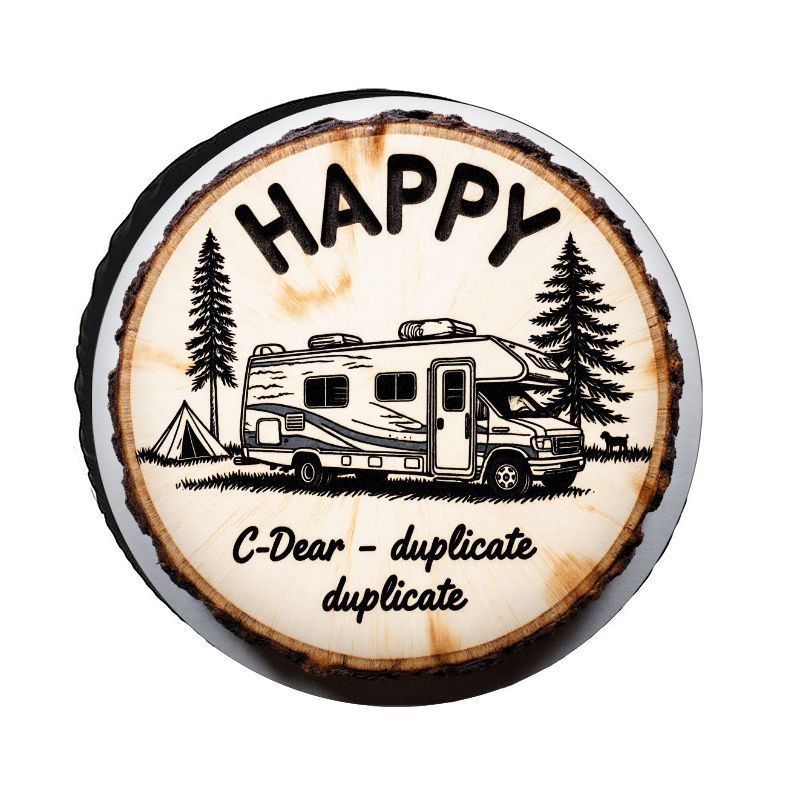 Outdoor Adventure Rv - Penutup Ban Poliester Tema HAPPY RV