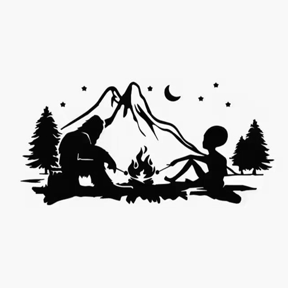 Stiker Vinyl Api Unggun Alien  - Outdoor Adventure Rv ulasan dan harga