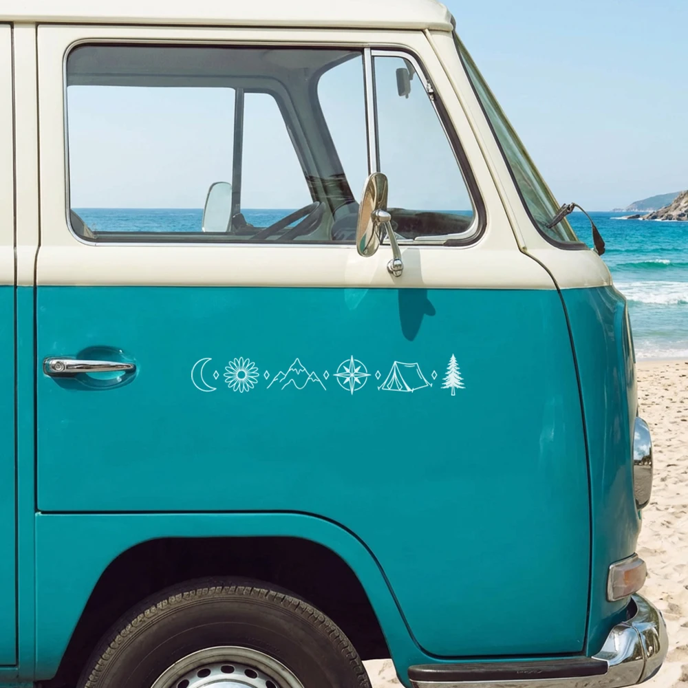 Stiker Mobil Desain Cerita Pet - Outdoor Adventure Vans ulasan dan harga