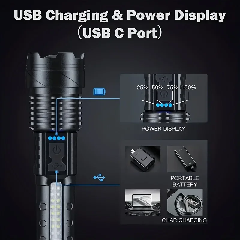 Senter LED XHP50 yang Kuat, Ta - Outdoor Adventures ulasan dan harga